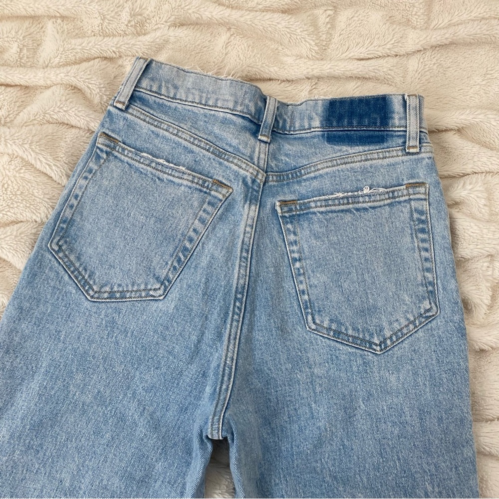 Abercrombie & Fitch 90s Straight Ultra High Rise jeans criss-cross waist Sz 27/4 - Picture 5 of 8